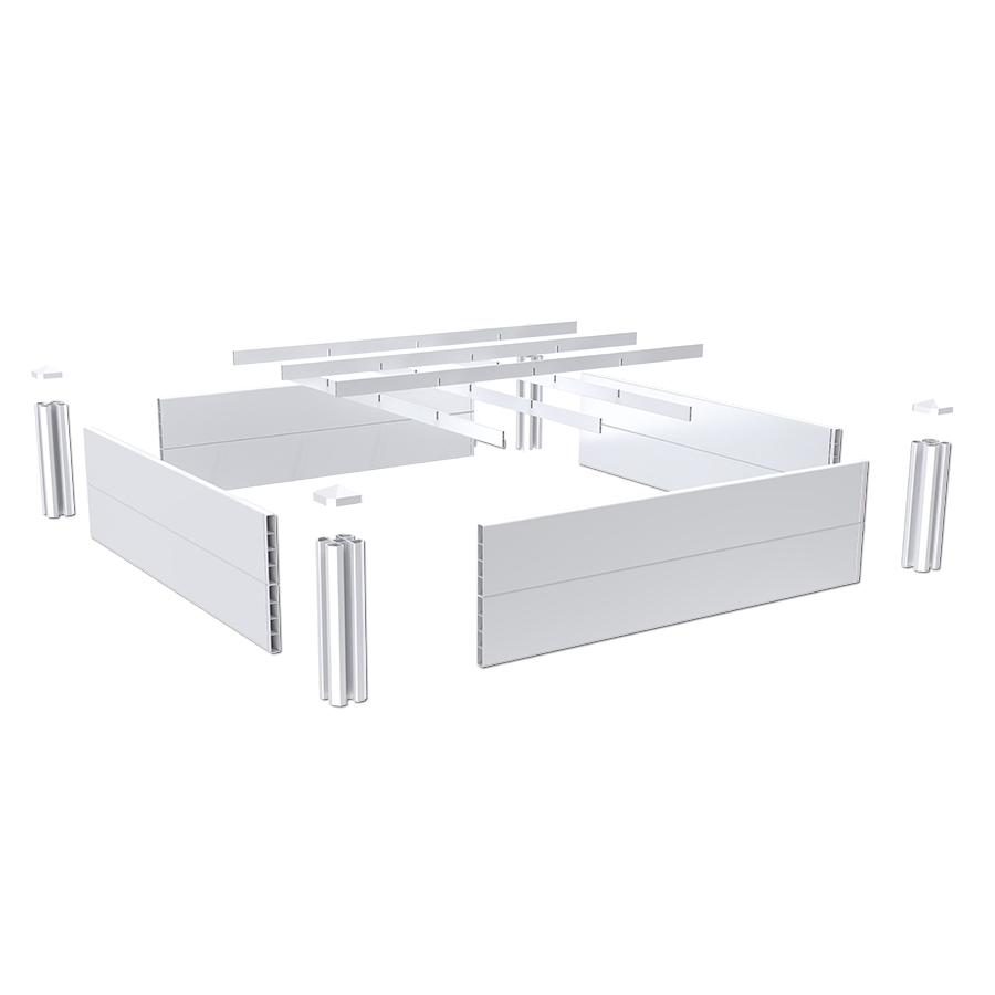 Outdoor UV Proof Vinyl PVC Plastic Raised Garden Bed