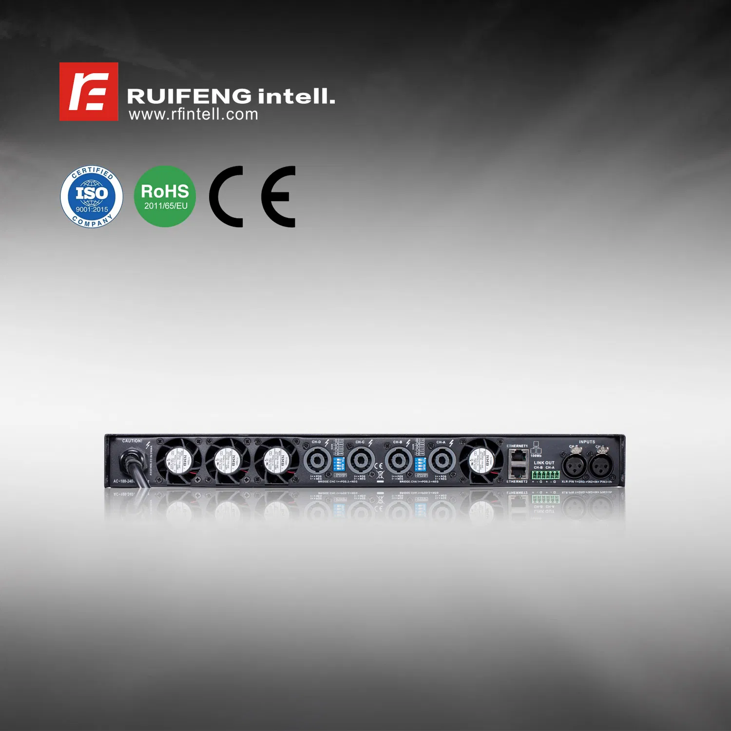 High Power 4 Channel Digital DSP Power Audio Amplifier Da20.4-D for KTV