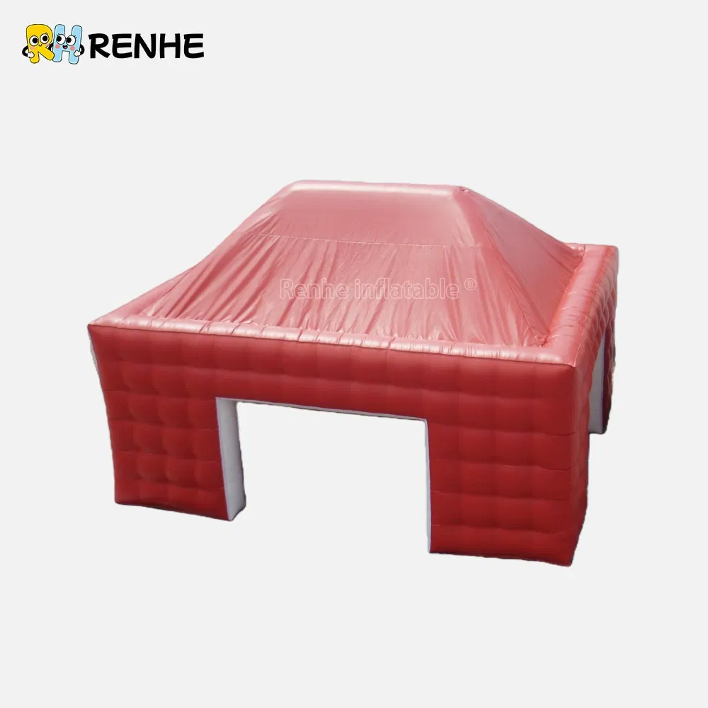 Festive Rooftop Tent with Red Pavilion Design for Exclusive Urban Celebrations