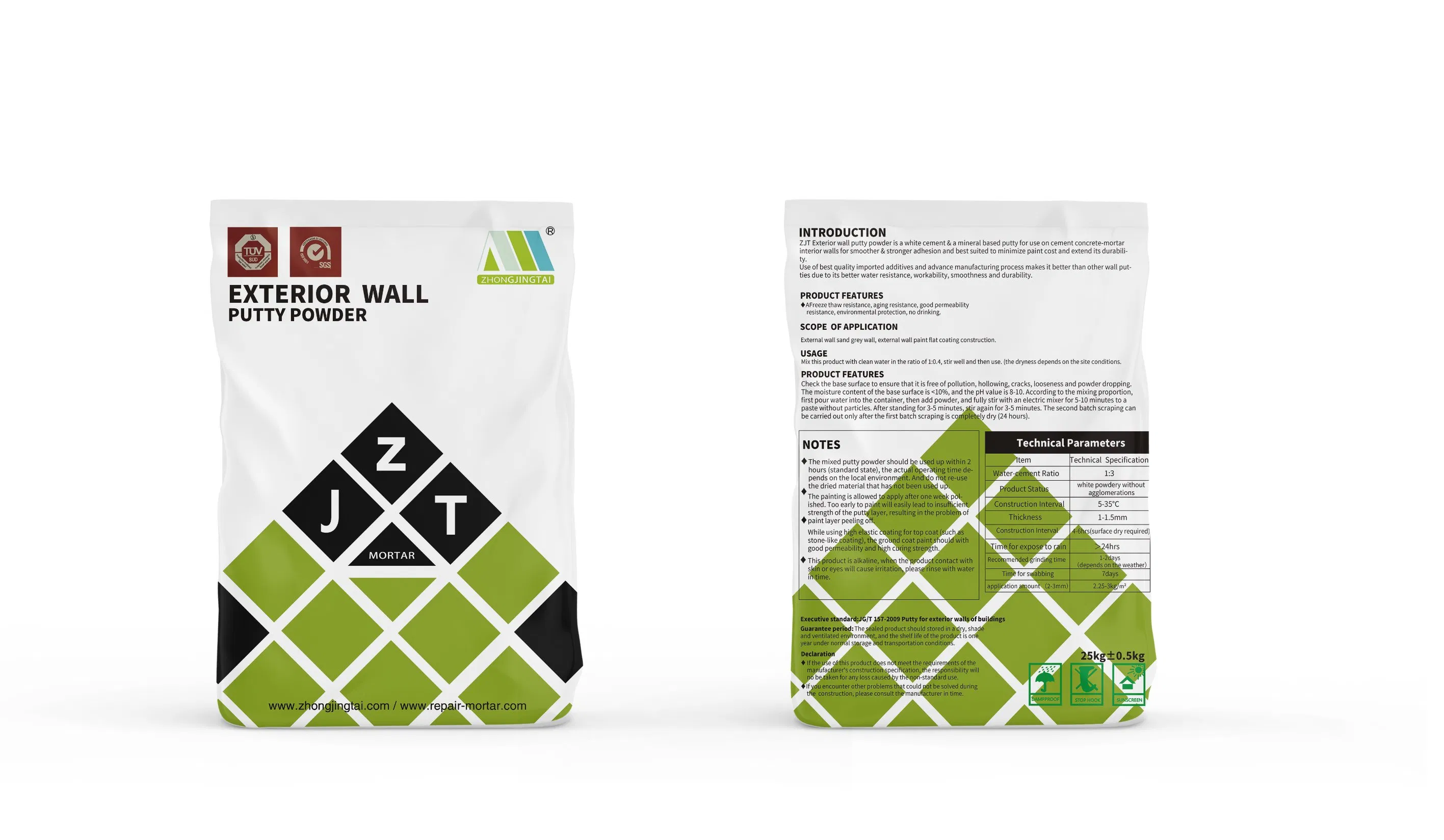 High-Strength Paste Mortar for Tiles