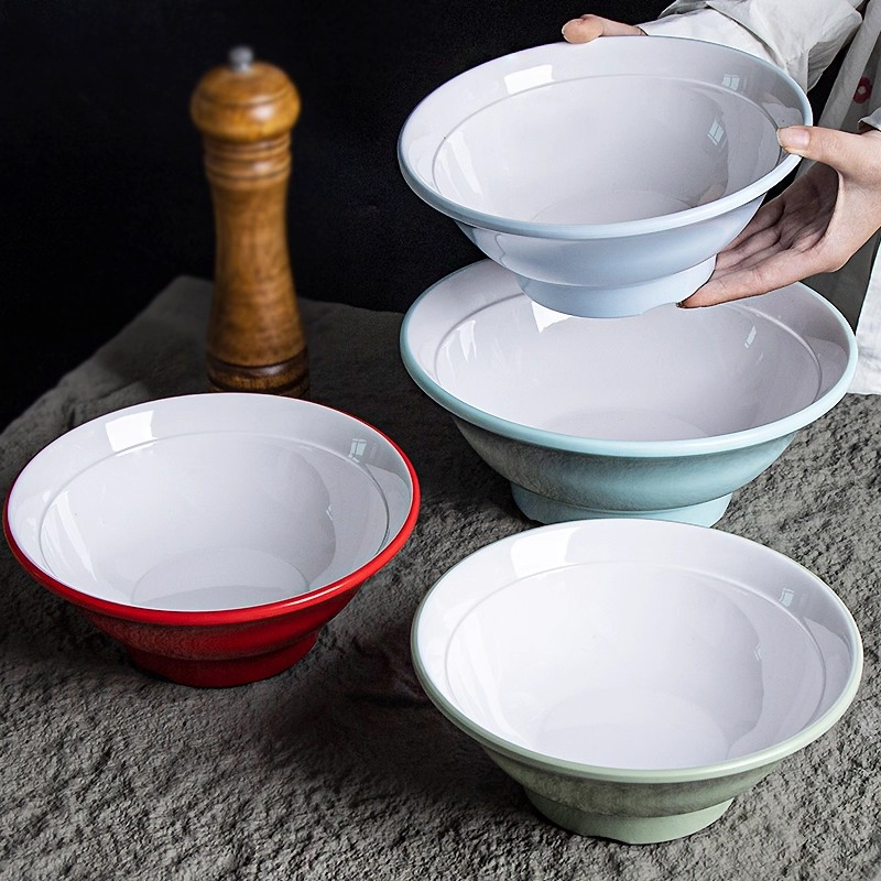 Macaron Colors Noodle Soup Bowl Melamine Dinnerware Custom Ramen Bowl for Restaurant