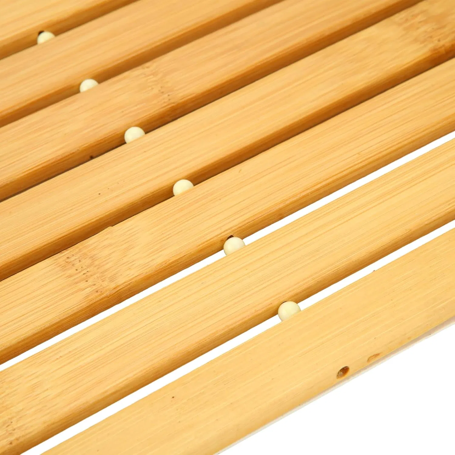 24 X 16 Inch Natural Anti Slip Folded Wooden Bathroom Mat