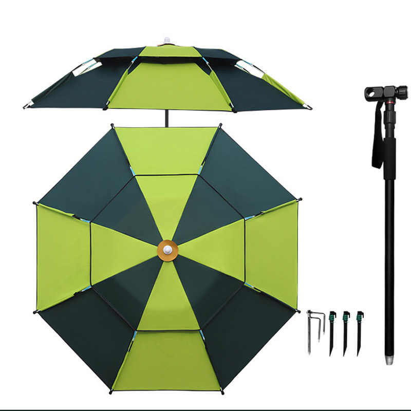 Straight Long Fishing Umbrella Black UV Coated Umbrella