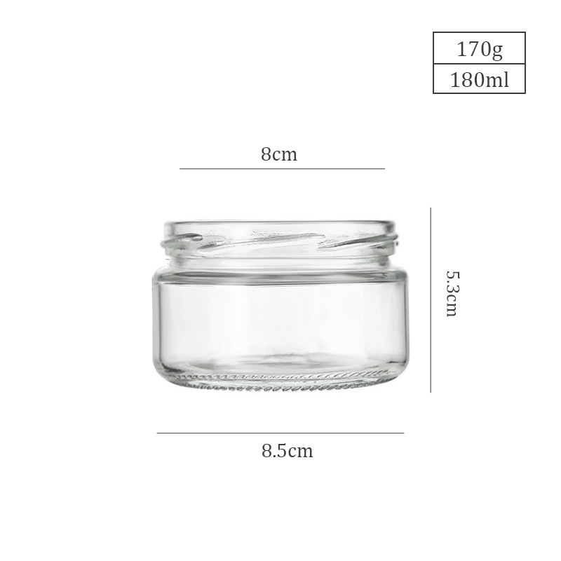 Wholesale Versatile 180ml Clear Glass Jar with Airtight Lid