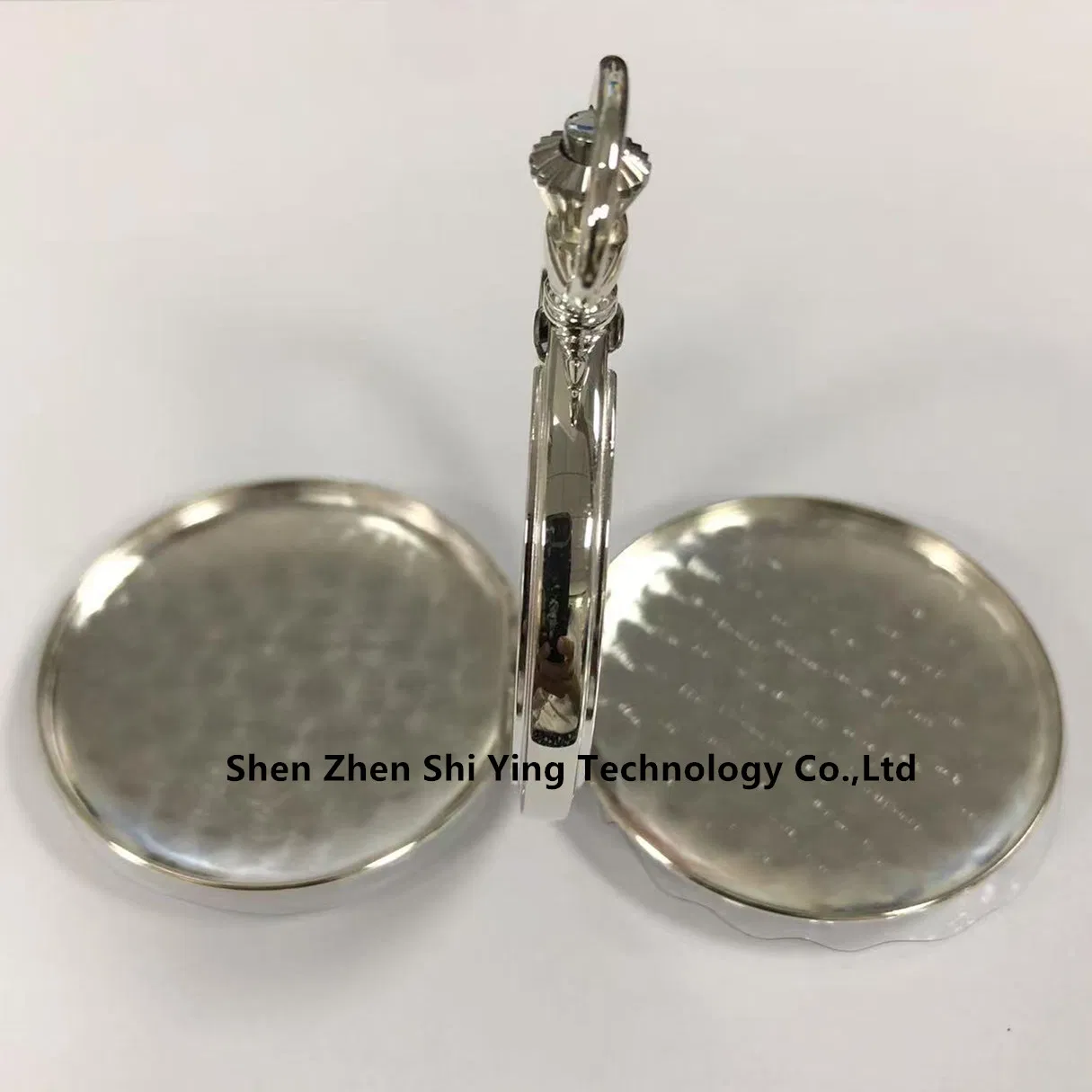 Customized Logo Luxury Sterling 925 Silver Round Mechanical Skeleton Automatic Pocket Watch for Gift