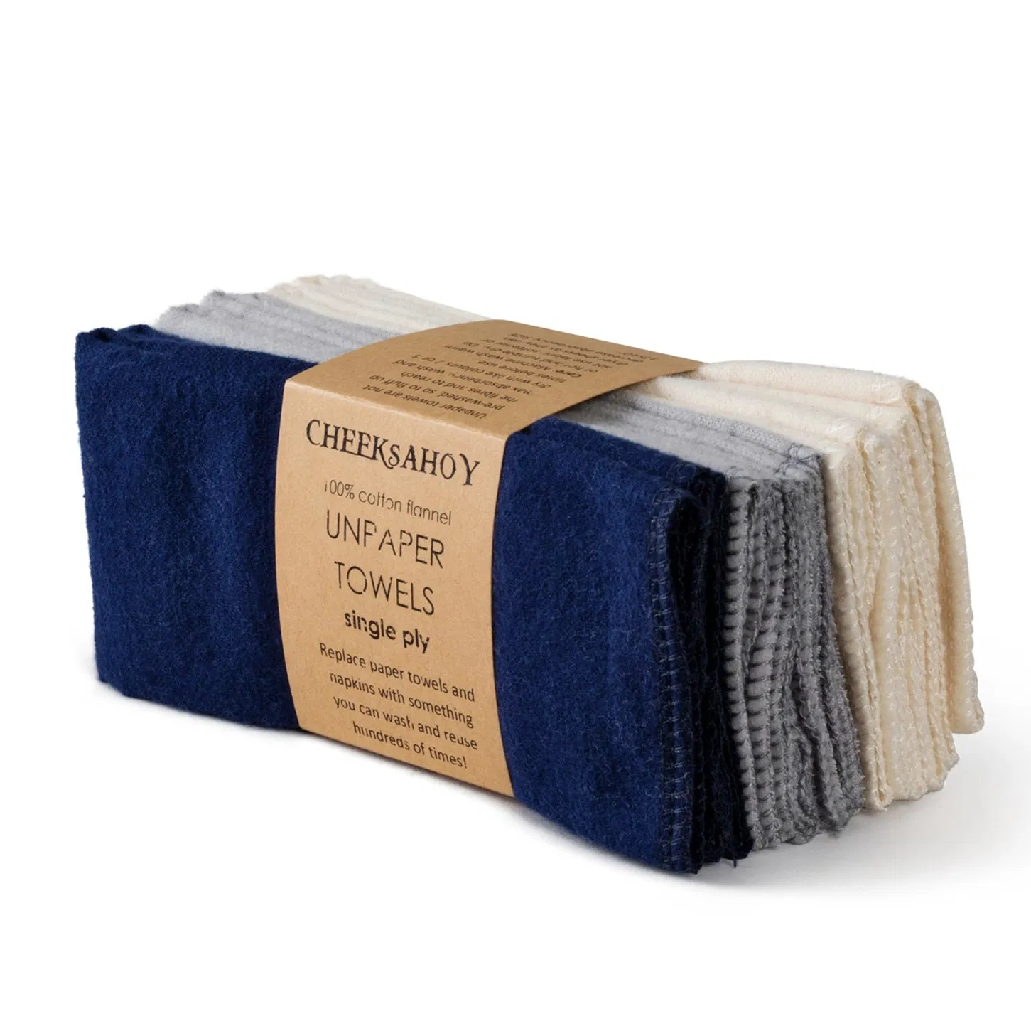 Eco Friendly Reusable Organic Natural Cotton Unpaper Towel Unbleached Bamboo Cotton Kitchen