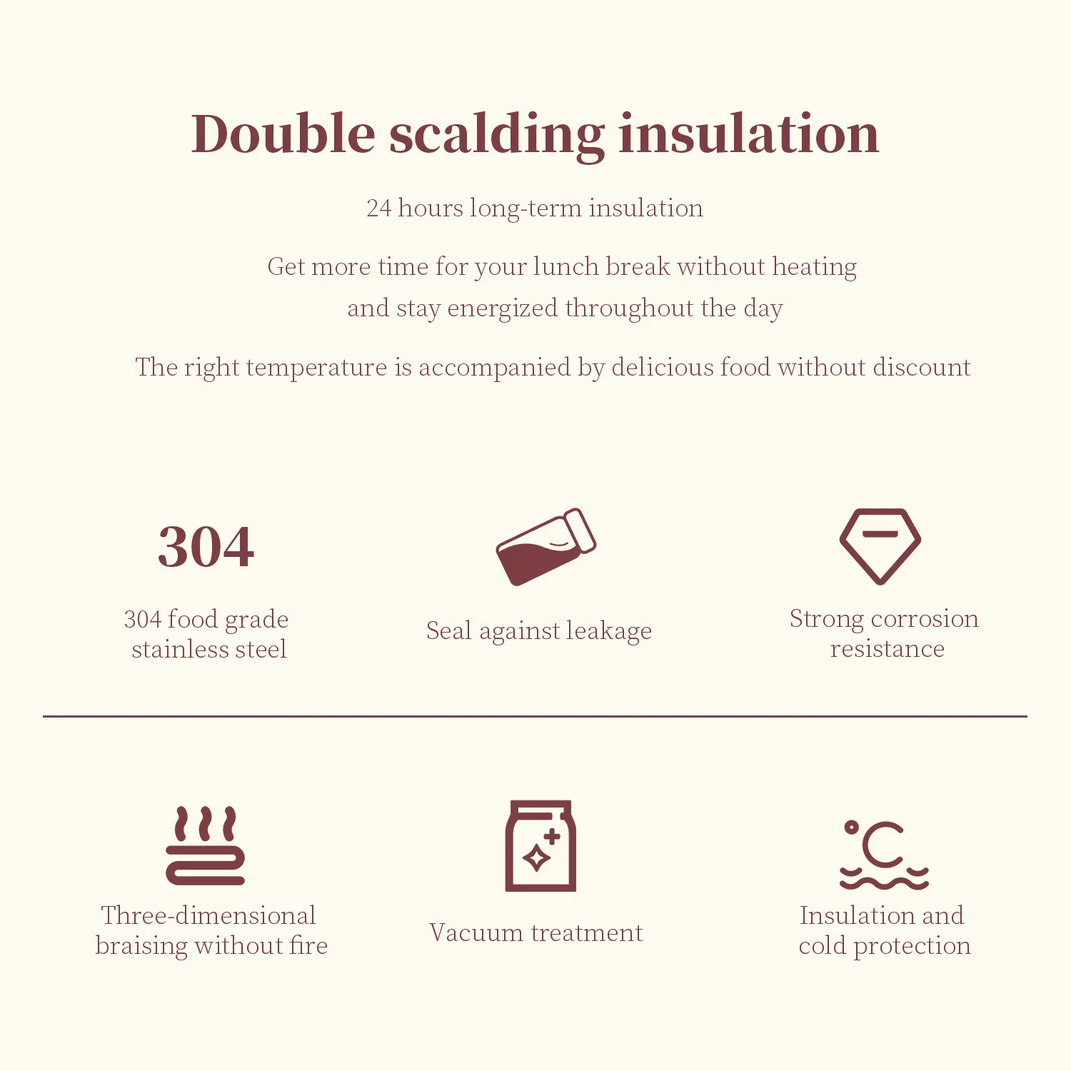 Red Vacuum Insulated Braising Pot