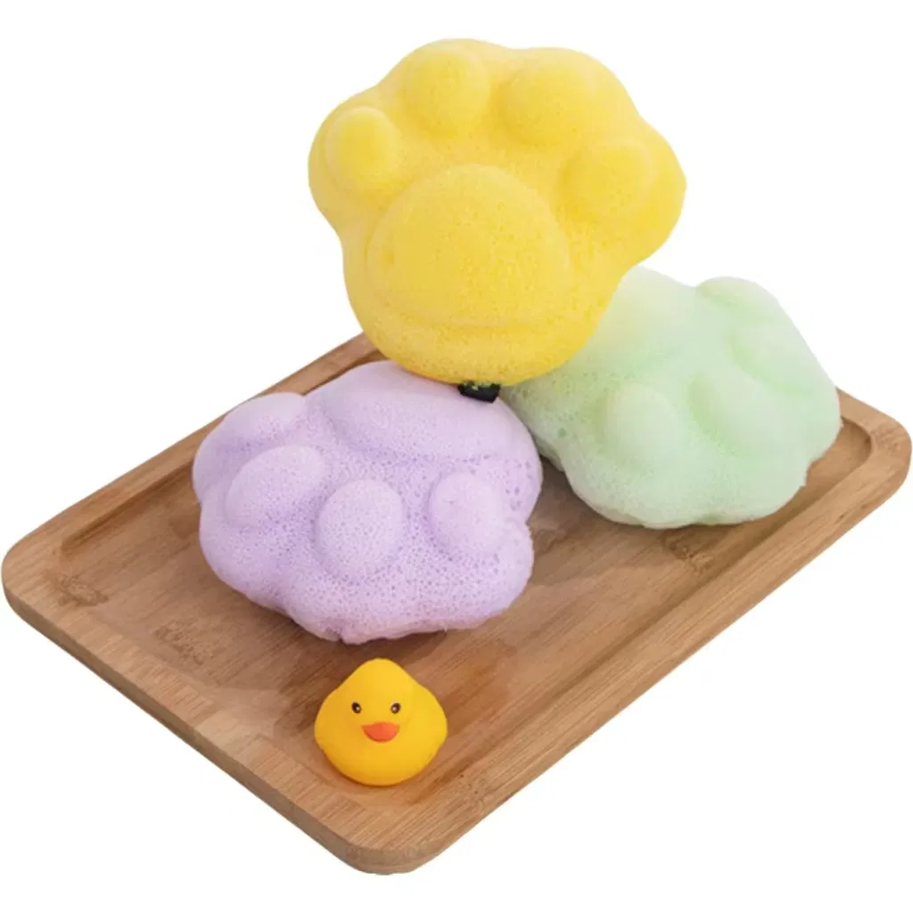New High-End Cat Claw Bath Ball Soft Honeycomb Bath Flower Non-Scattering Non-Rubbing for Children Babies Furniture Foam