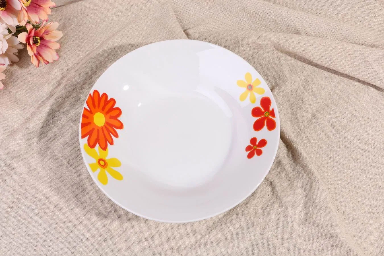 8"Soup Plate Bowl with Cheap Decals Porcelainware Ceramics Tableware