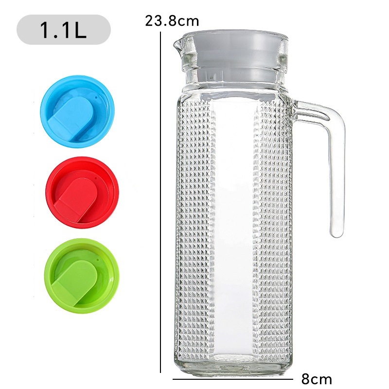 1100ml 600ml Glass Water Pitcher
