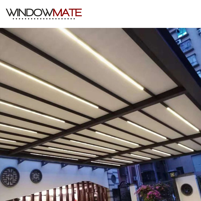 Sun Shading Adjustable Roof Awning Motorized Retractable Awning