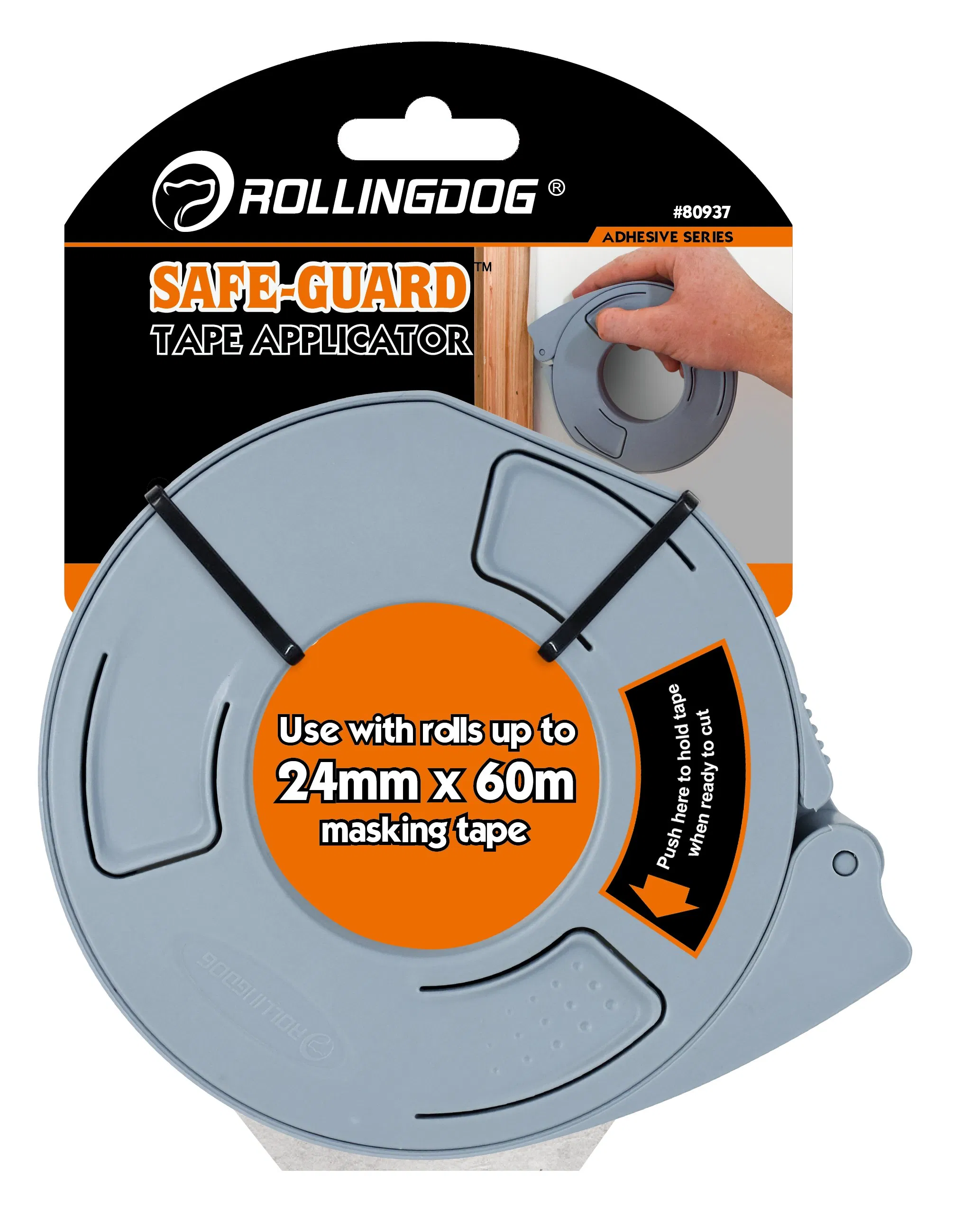 Rollingdog-PRO 80937 Safe-Guard™ Tape Applicatorwith Sharp Cutting Edge