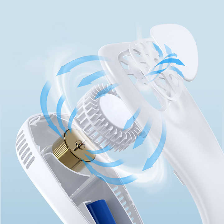 Rechargeable Outdoor Sport Mini Green Wearable Hanging Neck Fan USB Portable Cooling Fan