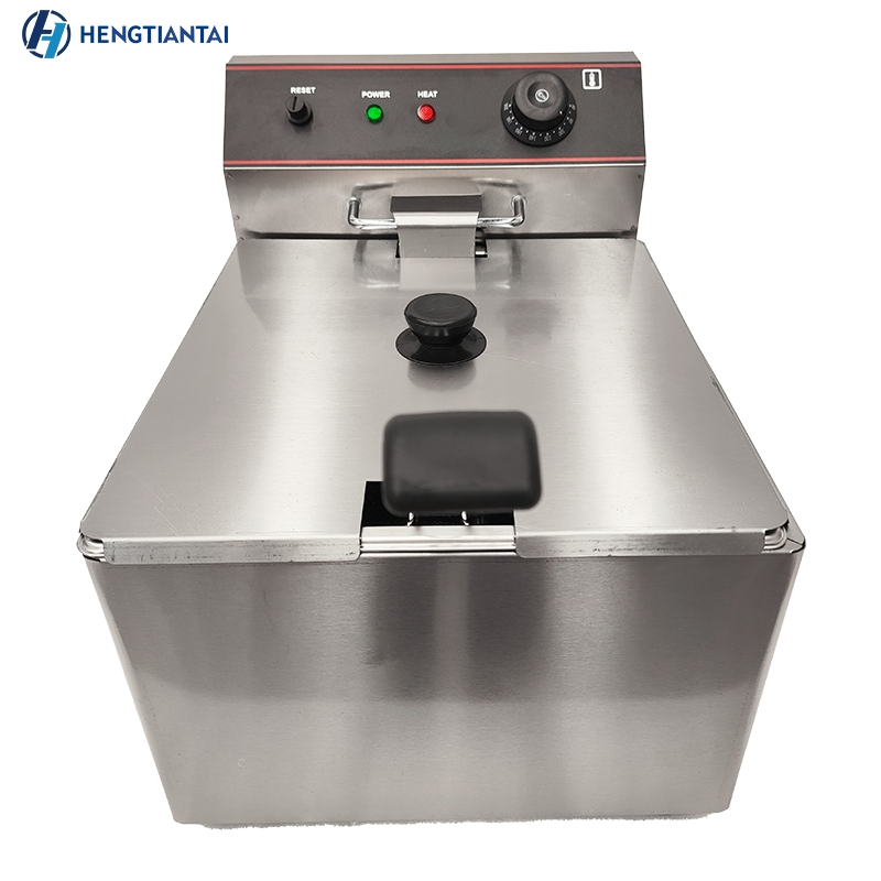 Commercial Single Cylinder Electric Deep Fryer Stainless Steel Oil Fryer, Large Capacity for Chicken & Fries
