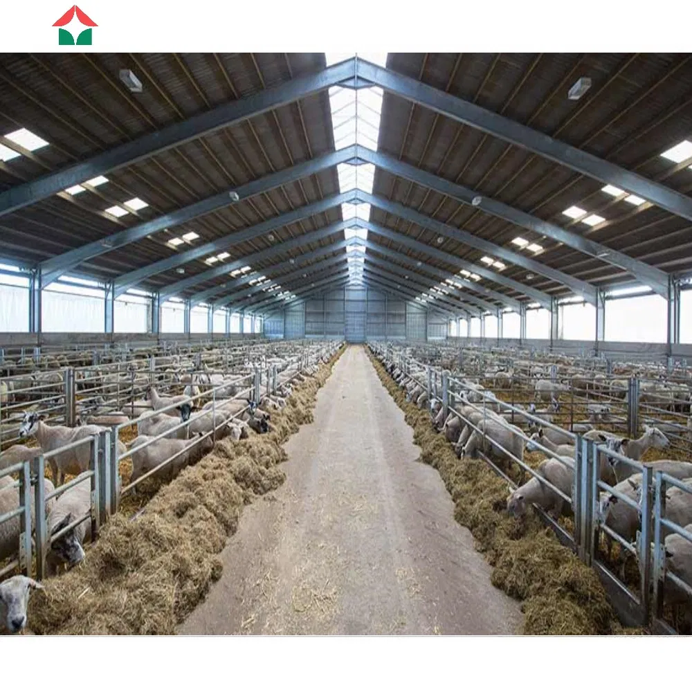 Low Cost Steel Structure Cow Shed Cattle House