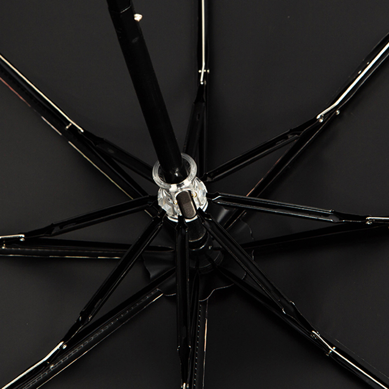 Складной зонт с принтом, металлическая рама, защита от УФ