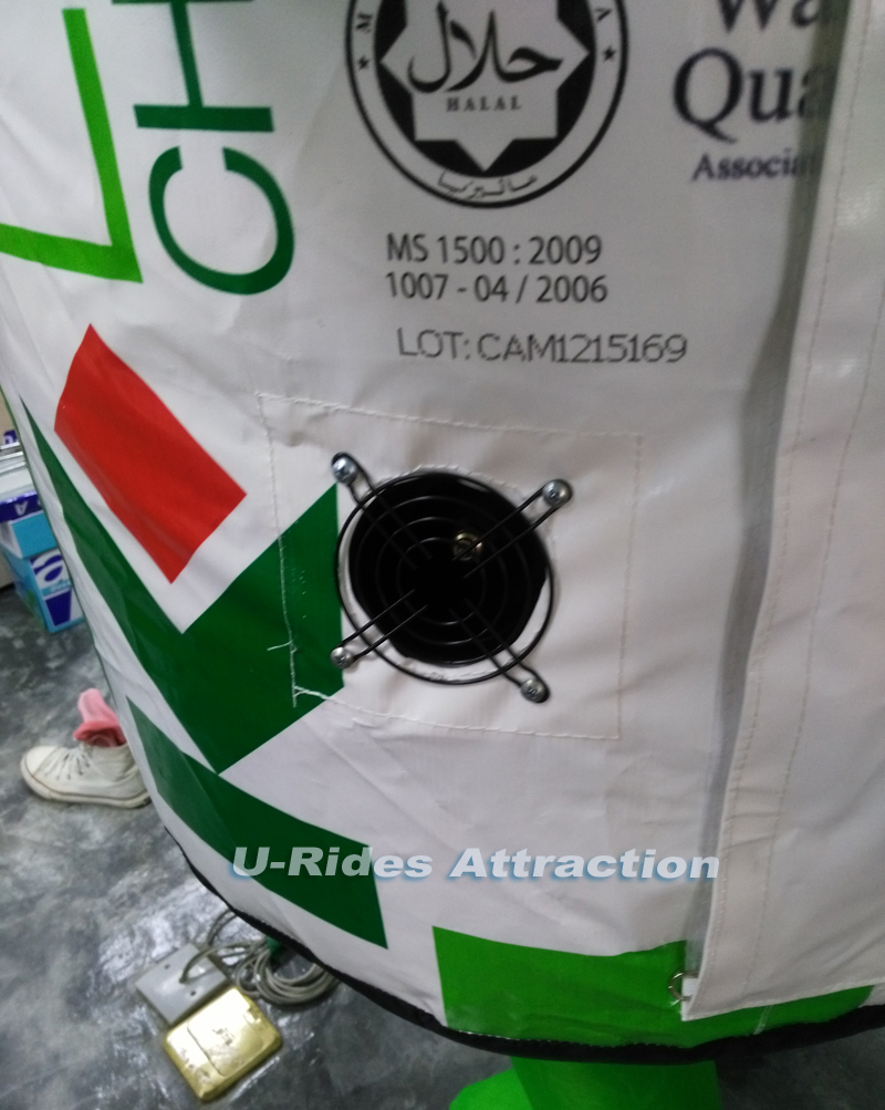 Funny Bottle Shaped Human Inflatable Walking Cartoon with Built in Fans for Amusement Parks Festivals