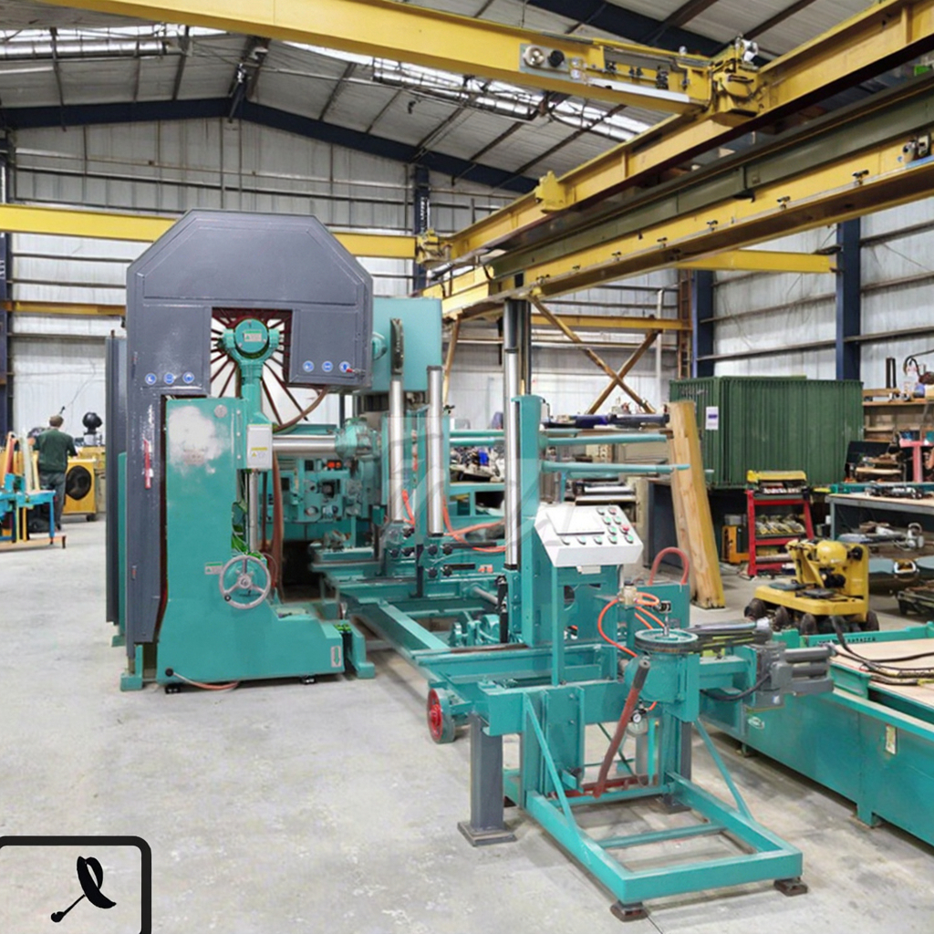 Ленточная пилорама вертикальная для распиловки бревен