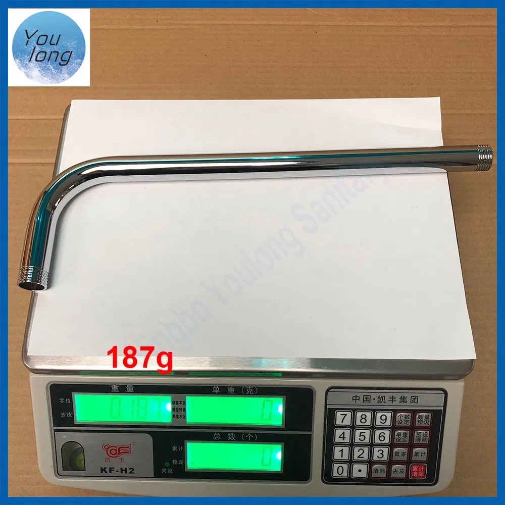 Stainless Steel Round Shower Arm with Brass Extension Tube