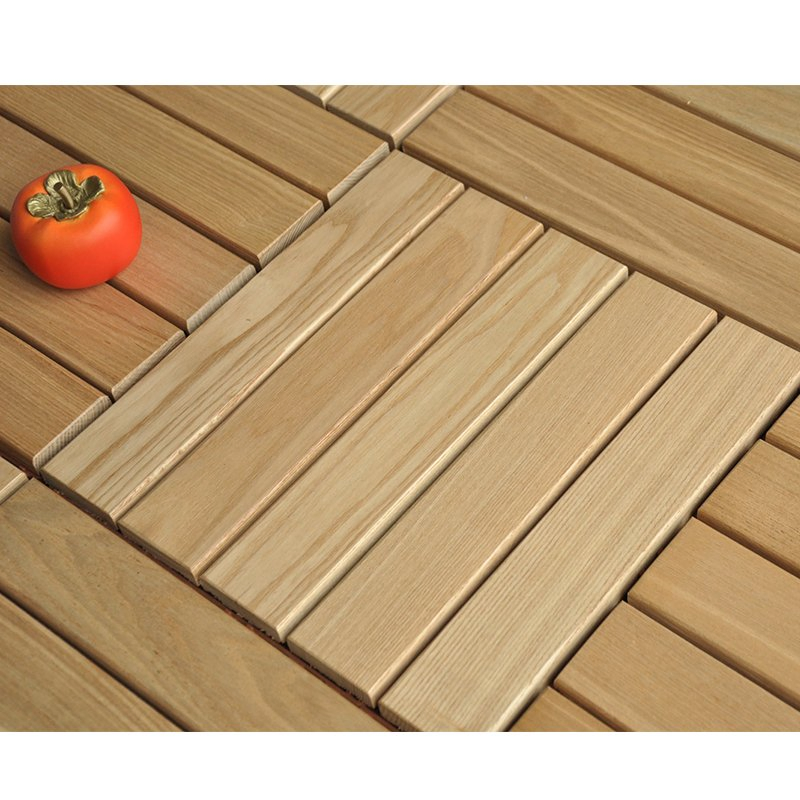 Good Price Easy Install Ash Interlocking Outdoor Deck Tiles Wood Decking Tiles Outdoor for Garden