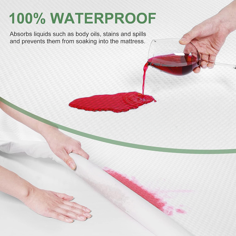 3D Air Fabric Waterproof Mattress Protector Pad Cooling Breathable Bed Mattress Cover