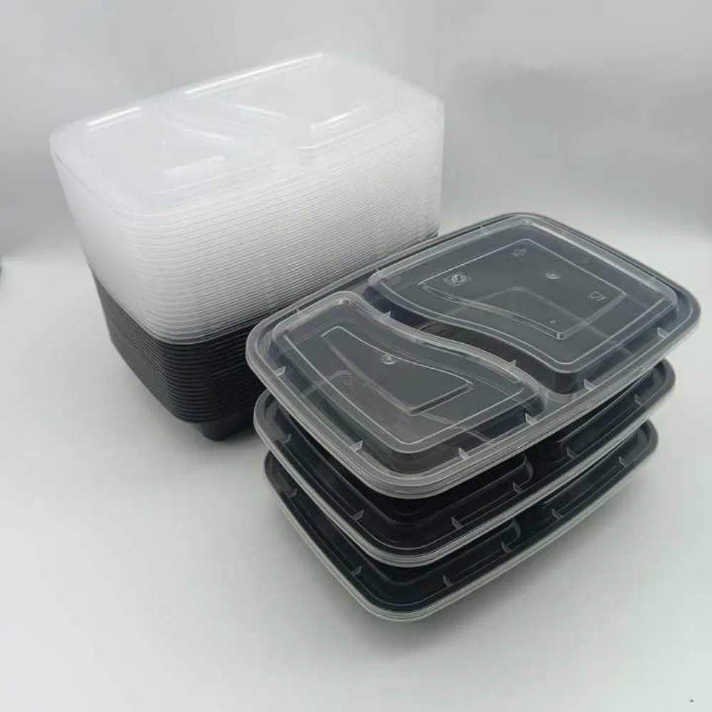 10PCS/Set 800ml Disposable Bento Lunch Box Take Away Food Storage Container with Lids Food Packaging Bento Lunchbox
