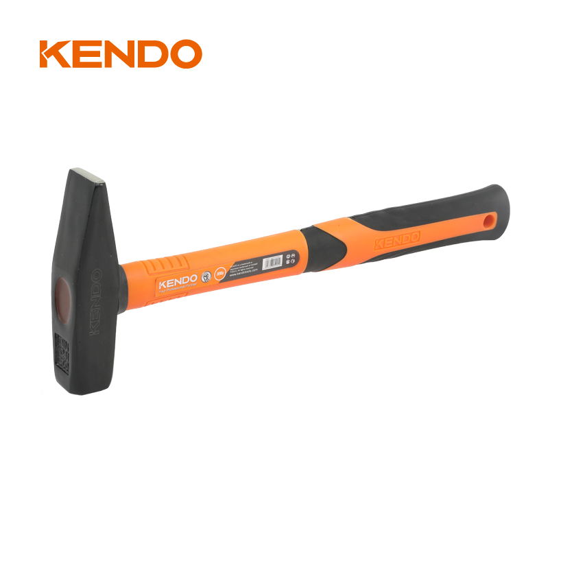 Kendo Fiberglass Handle Machinist Hammer Ergonomic with Lanyard Hole, Enhanced on Grip Comfort and Prevent Slippagee