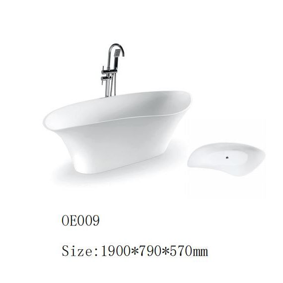 Акриловая ванна Opaly Oval белая матовая, сертификаты NSF/Greenguard