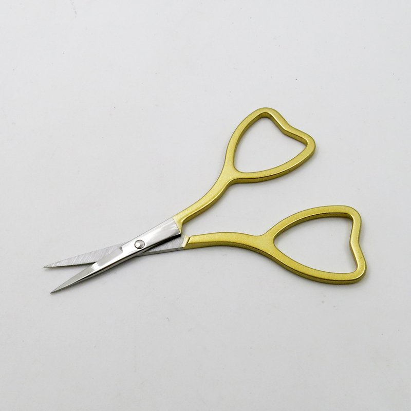 Love Design Stainless Steel with Colorful Painting Beauty Makeup Scissor for Eyebrow Eyelash Facial Trimming