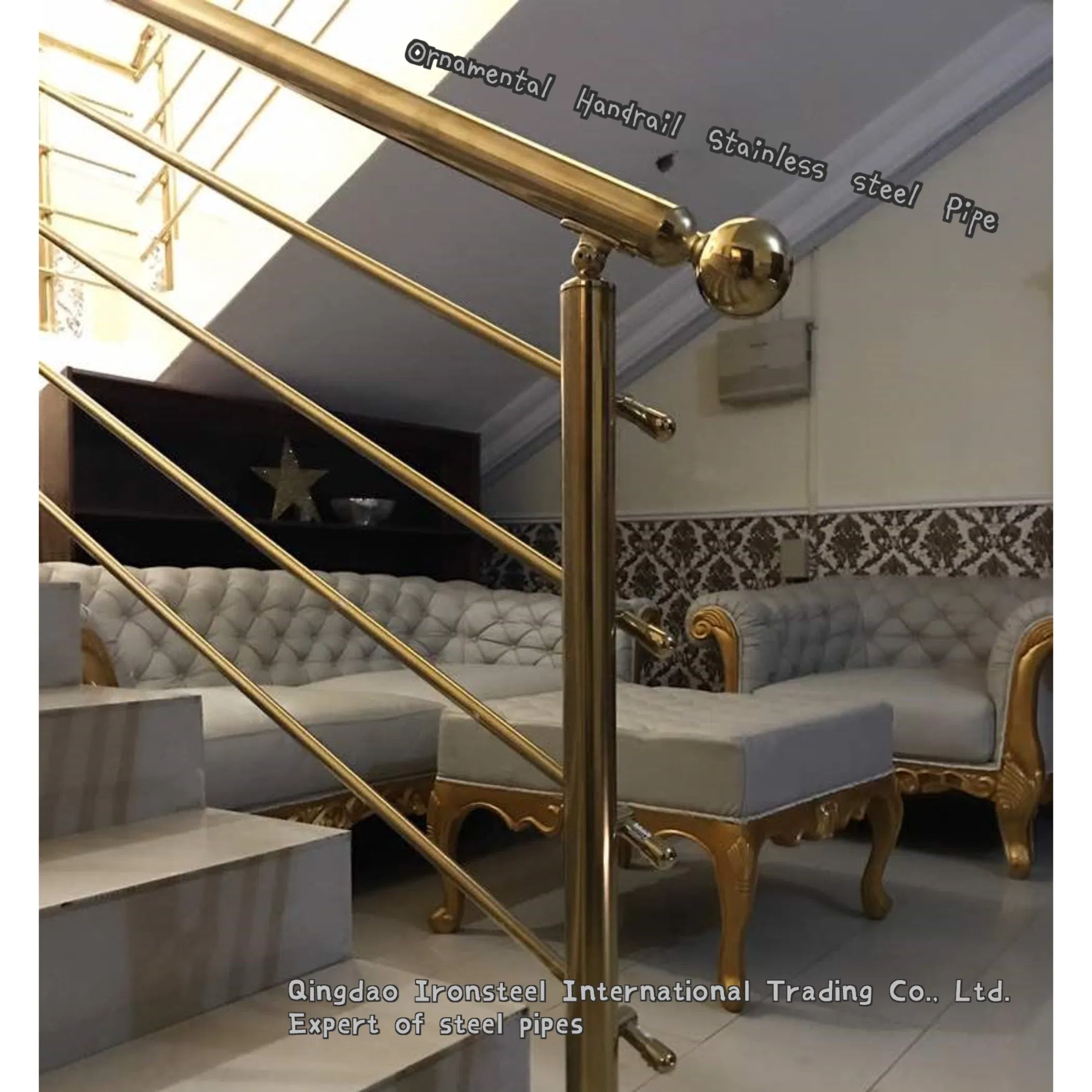 304 Ornamental Stainless Steel Pipe with Art Design
