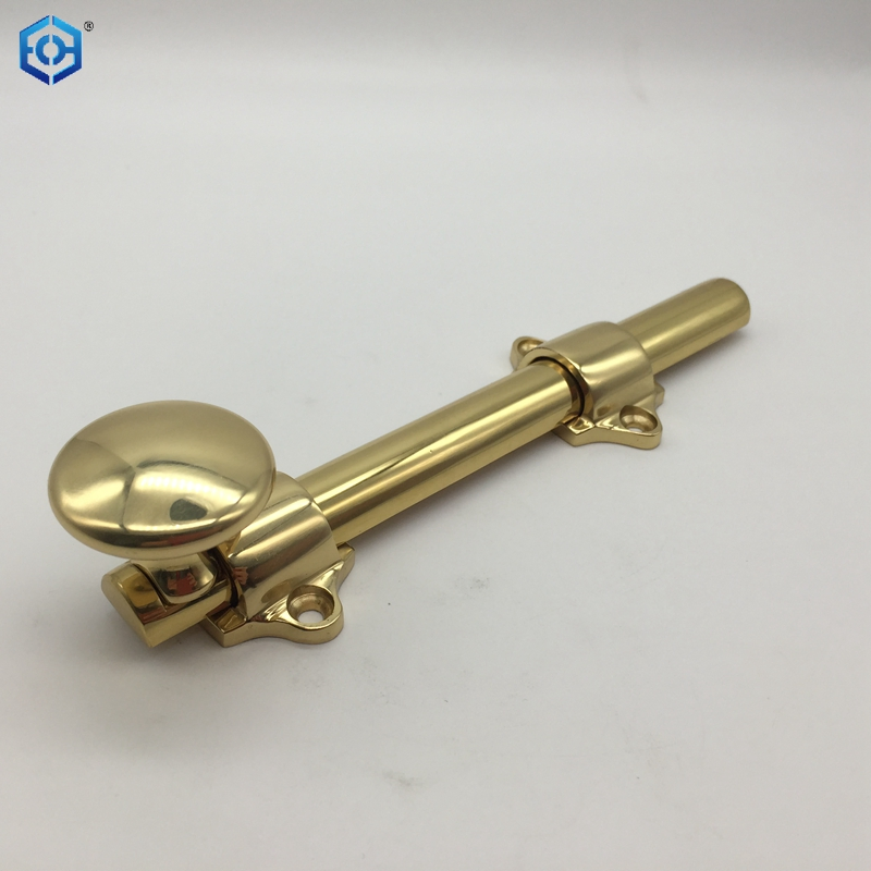 Golden Traditional Style Surface Door Bolt in Solid Brass