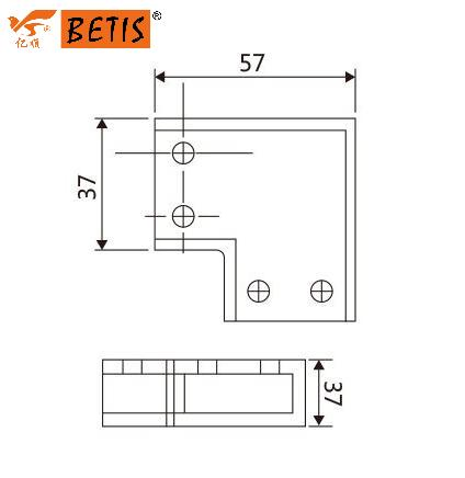 Shower Enclosure Hardware Header Pipe Fittings 304-Stainless-Steel Connecting Bracket