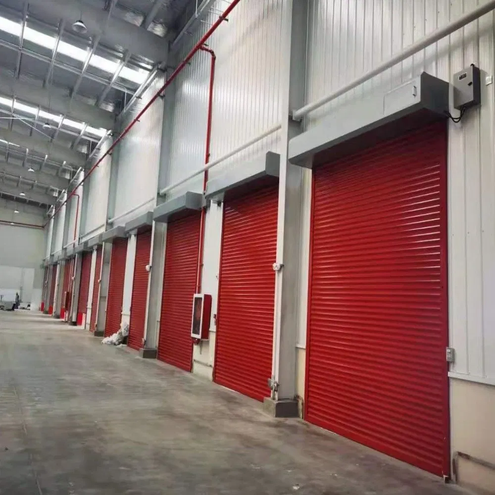 Industrial Exterior Fire Proof Fire-Proof Factory Metal Electric Overhead Electrical Control Fireproof Rolling Metal Automatic Garage Roller Shutter Door