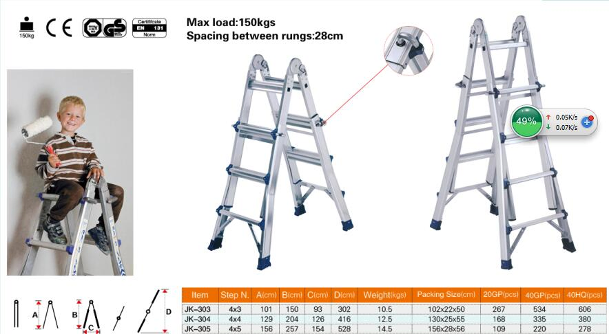 Aluminum Ladder (Aluminum Little Giant Ladder) with En131 Certificate
