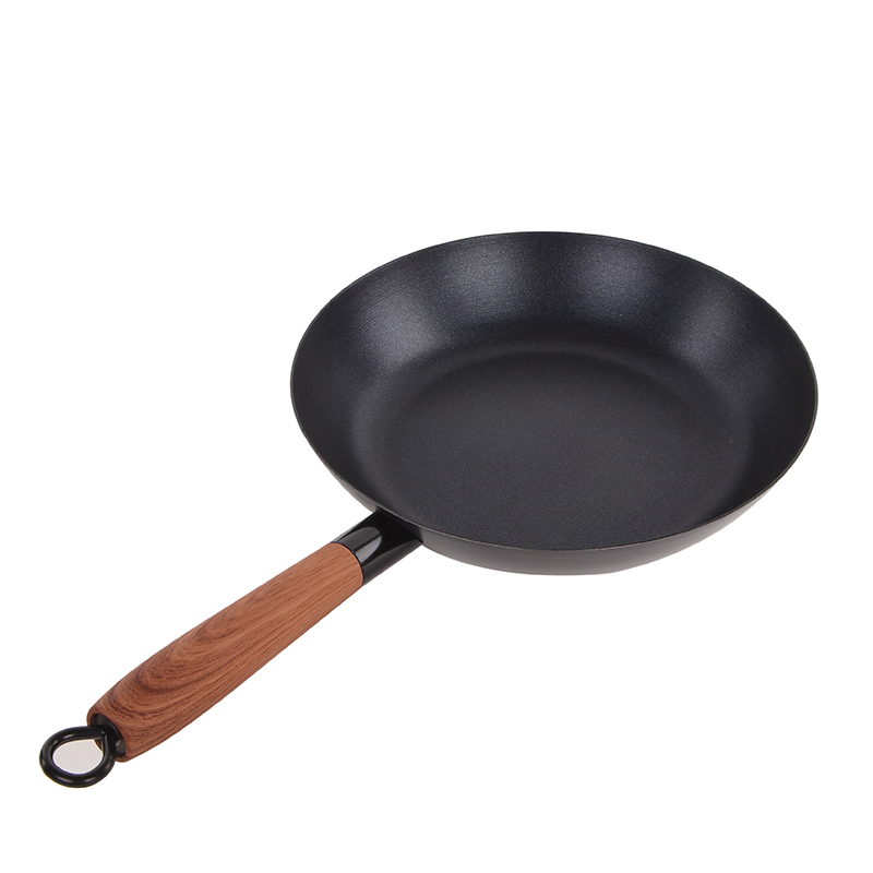 Pan Series Factory Flat Round Pancake Crepe Frying Pan Baking Tray with Bakelite Handle