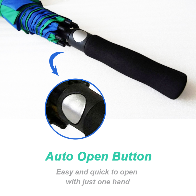Green and Blue Match Color Club Double Wind Vented Golf Umbrella Price