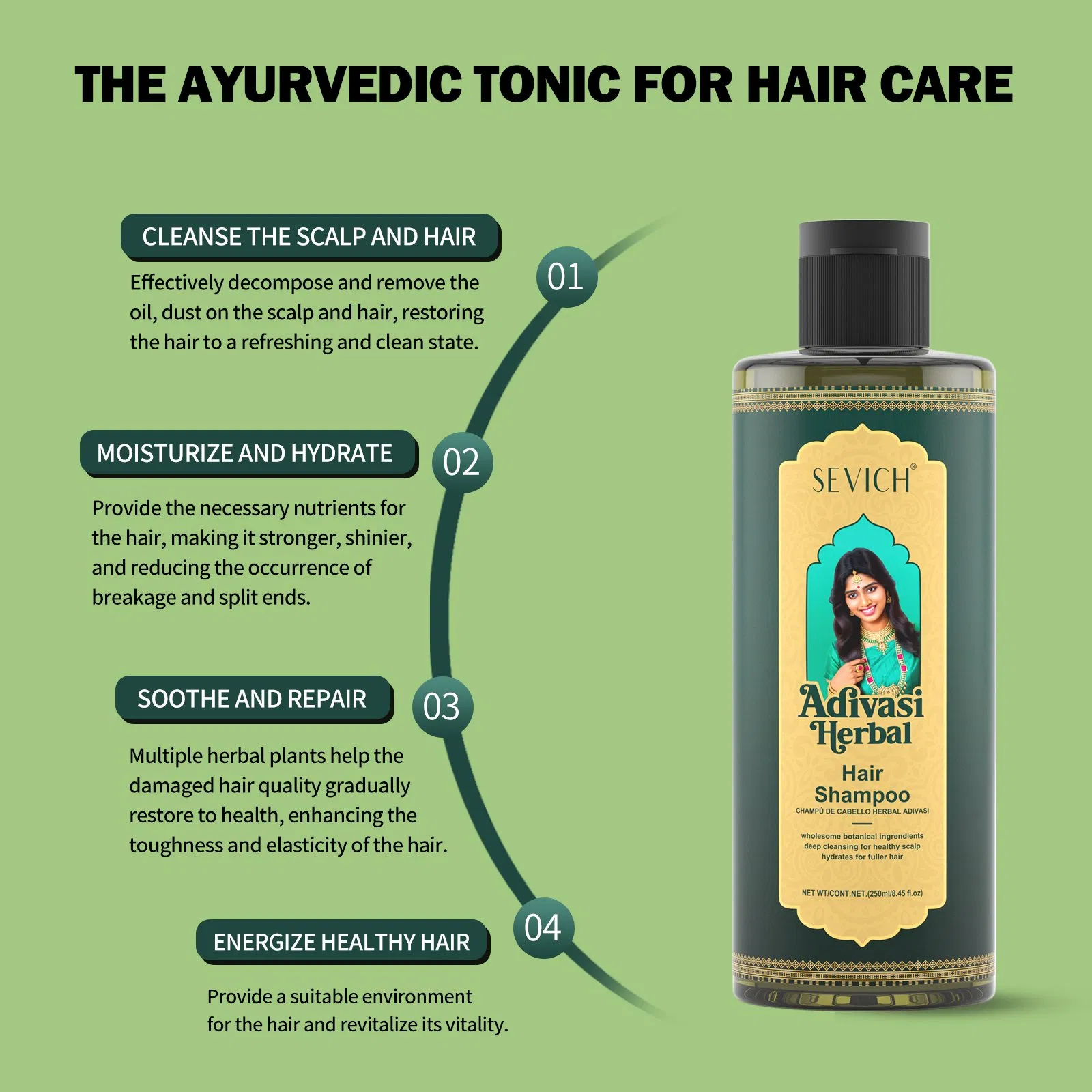 Indian Adivasi Cruelty-Free Nourish & Repair Damaged Hair Growth Shampoo