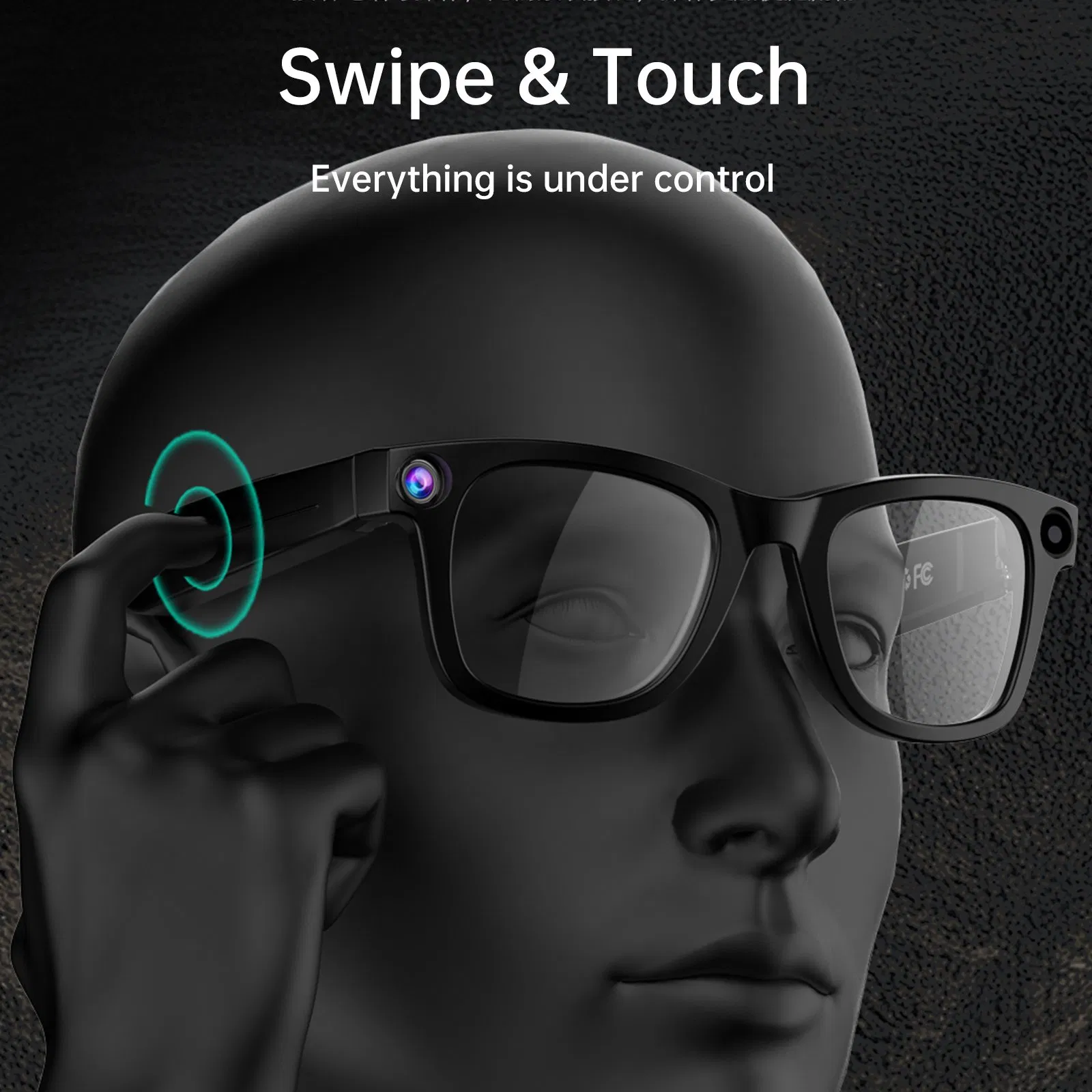 Aspor A790 AI Smart Glasses Camera 1080P 70h Standby Fast Charging