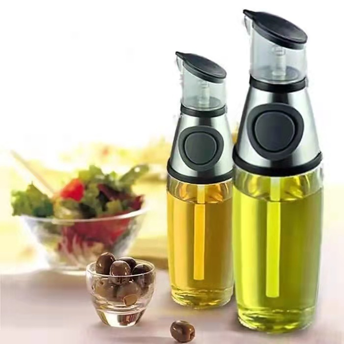 Kitchen No Drip Cooking Oil Glass Olive Oil Spray Bottle with Pressure Pump