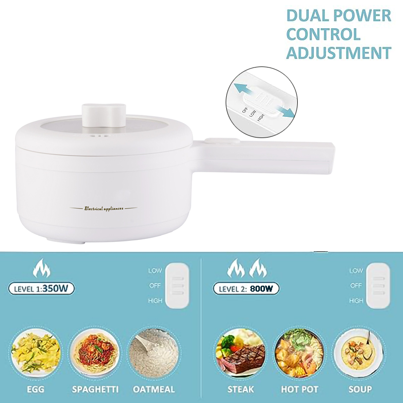 Home Appliance Multifunctional Non-Stick Pan 1.8L Mini Noodle Pots Multi-Function Induction Cooker Hot Pot for Stir Fry