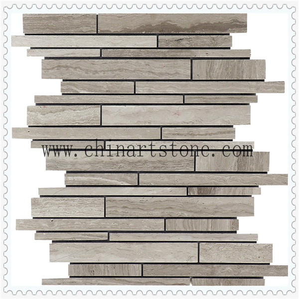 Мозаика из серого мрамора