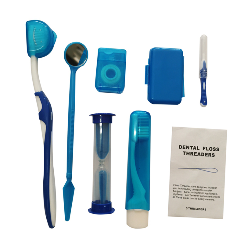 G110M Patient Use Travel Dental Oral Ortho Toothbrush Orthodontic Care Kit Portable 8Pcs with OEM Service