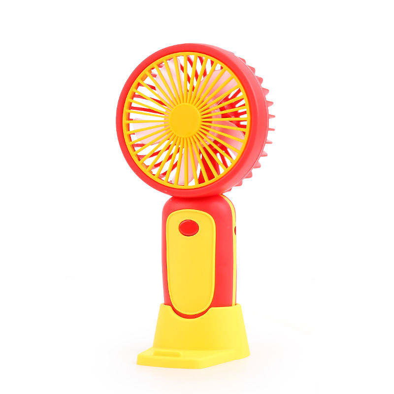 Brand New Summer Electric Small Handheld Personal Desk Fan Portable Pocket Fan with Stand USB Rechargeable Mini Cute Plastic Wearable