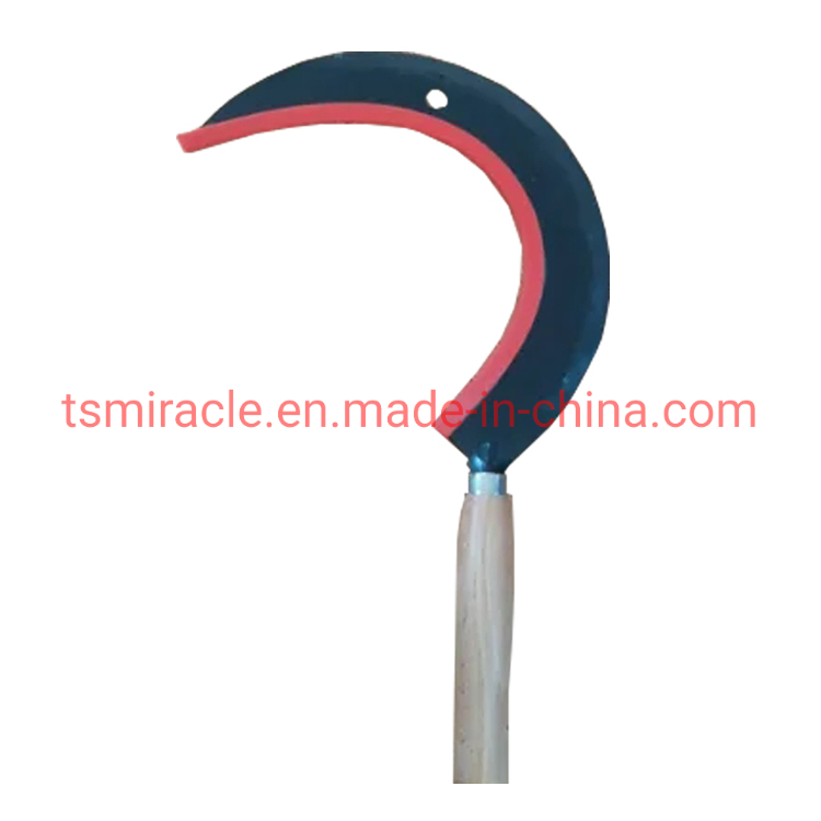 Agriculture Tools Carbon Steel Head Farming Garden Grass Scythe with Wooden Hand Sickle