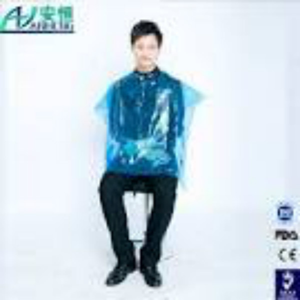 Smooth Surface Poly Cape PE Barber Cape Waterproof Barber Cape