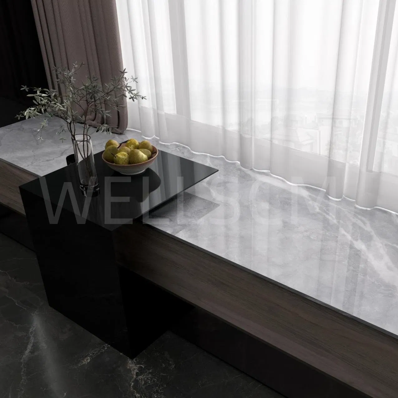 Polished Glazed Porcelain Marble Big Tile Slab Artificial Stone Sintered Stone Slab