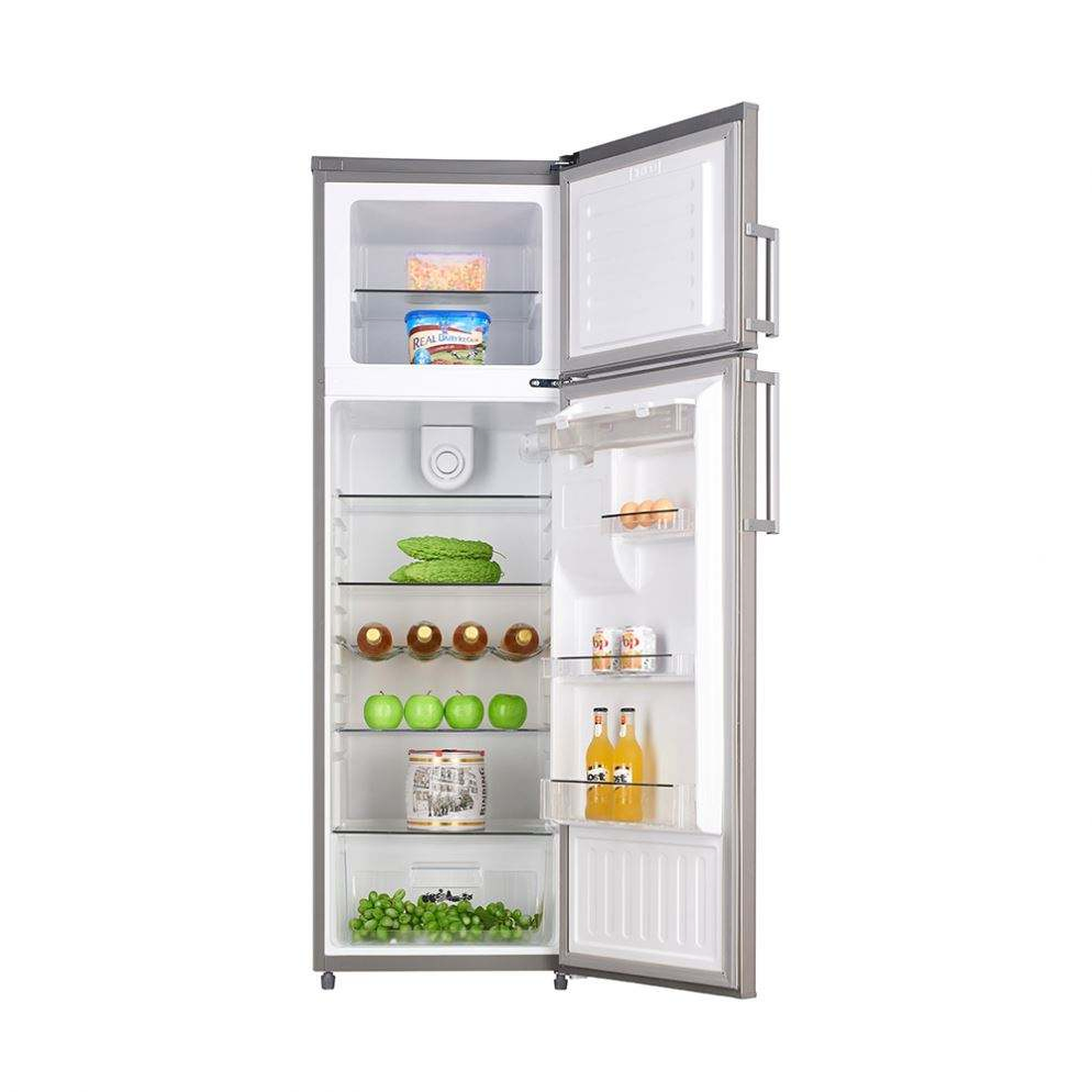 260L Top Freezer Double Door Refrigerator for Home Use White Fridge