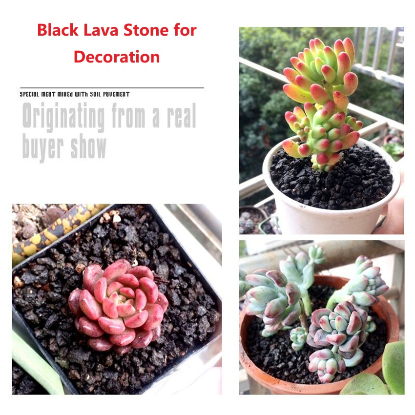 Black Volcanic Lava Rocks for Plants & Landscaping Decoration Volcanic Stones