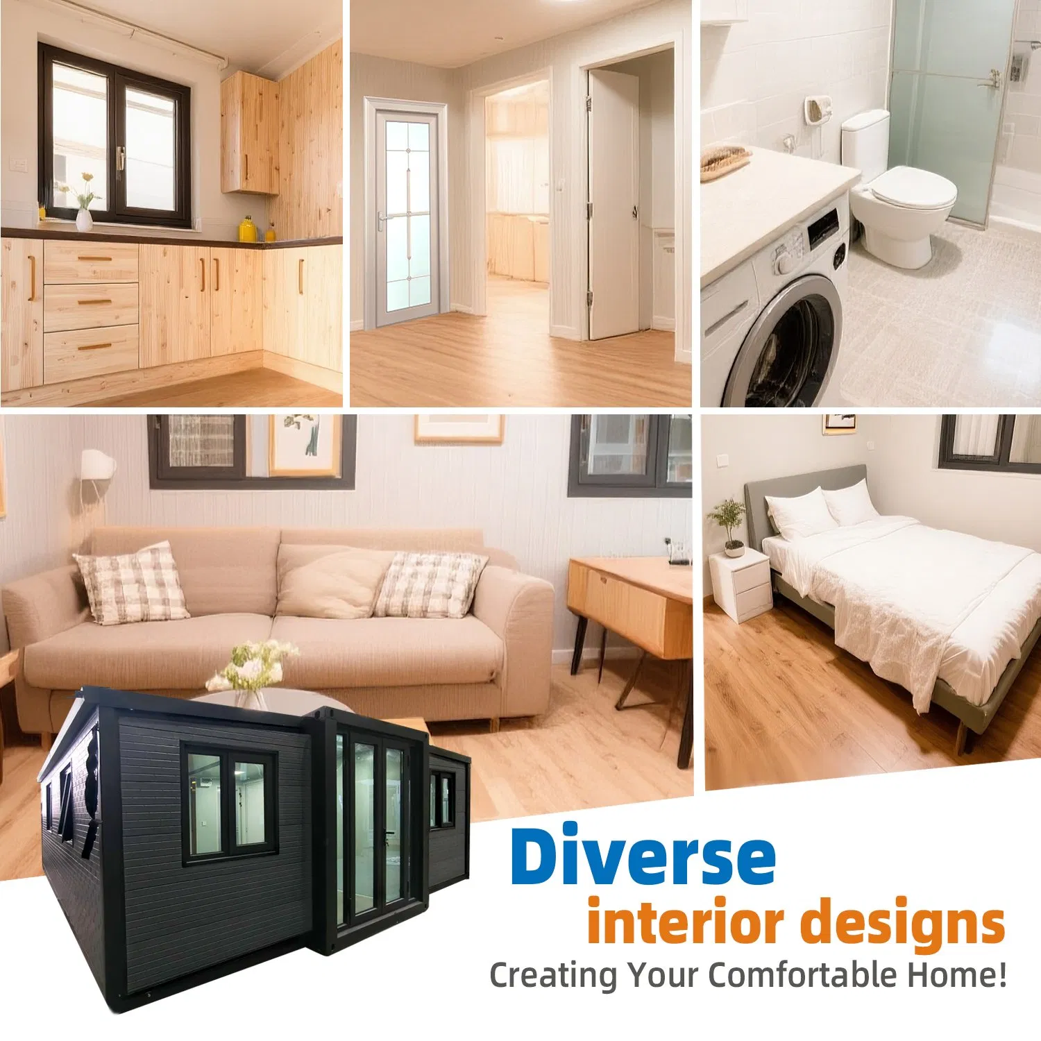 Mobile Tiny House 3 4 Bedroom Folding Prefabricated Homes 20FT 40FT Luxury Expandable Container House