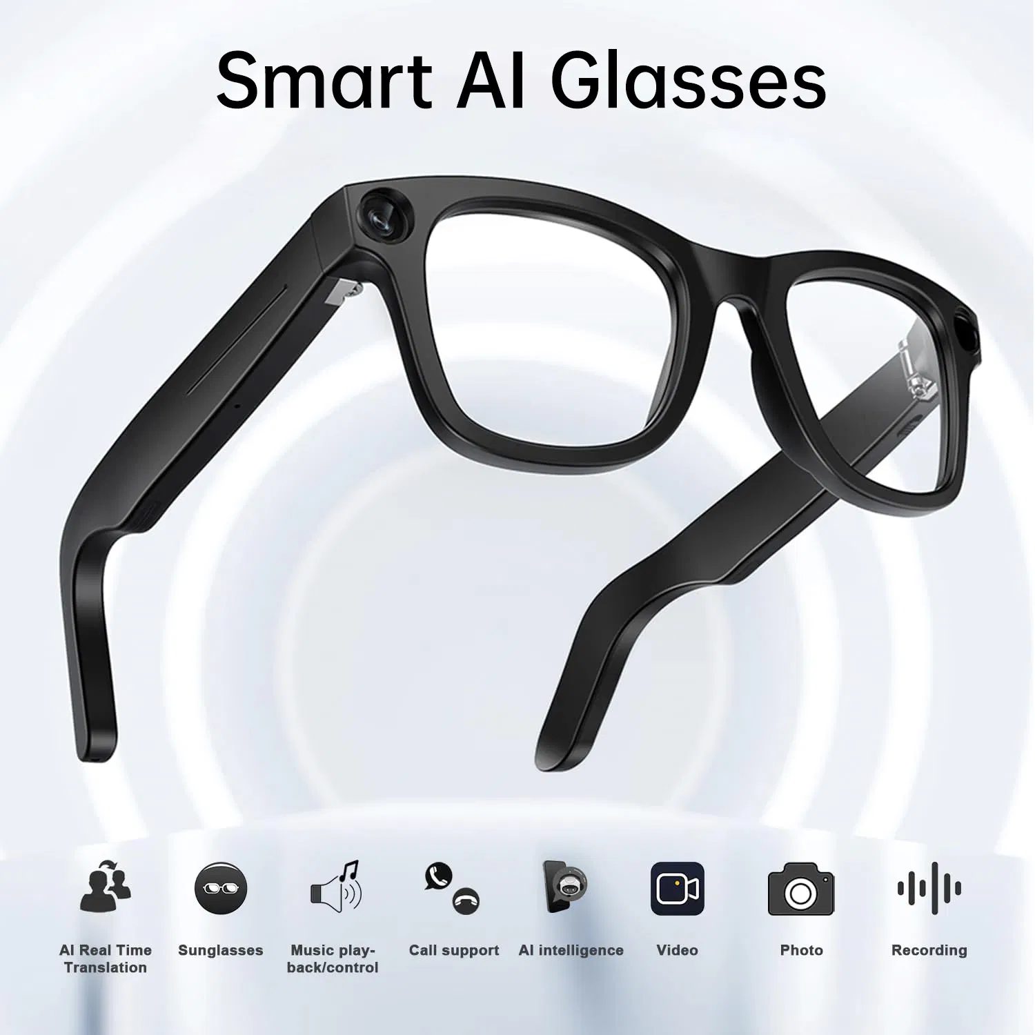 Aspor A790 AI Smart Glasses Camera 1080P 70h Standby Fast Charging